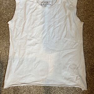 White Sleeveless Tank Top